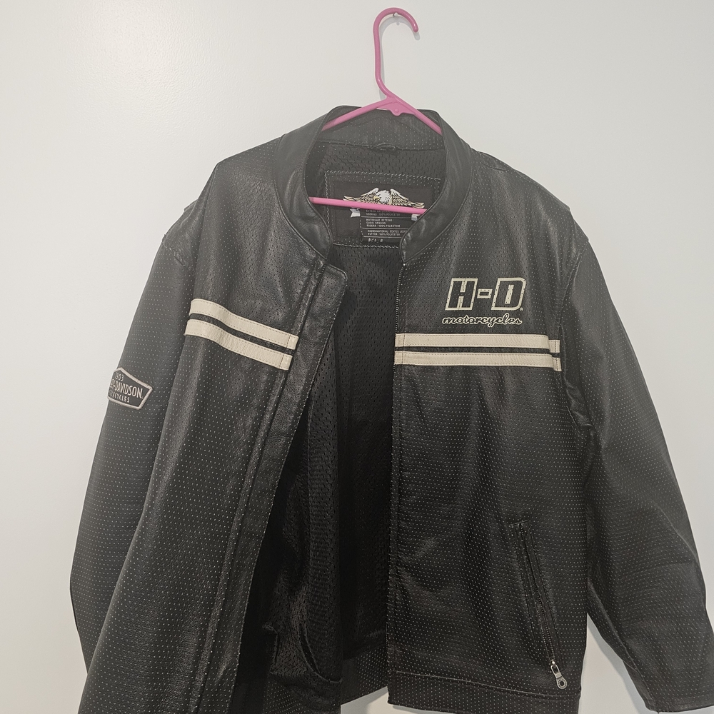 Harley-Davidson Black Motorcycle Jacket, Summer, Spring And Fall Riding Coat